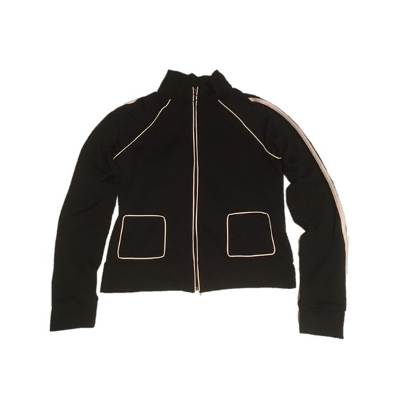 Self Esteem Jackets & Blazers - Black & white trim athletic jacket M coat yoga running athleisure sporty